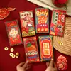 Buena Suerte Todo el Año Dibujos Animados de Año Nuevo Sobres Rojos Año de la Oveja Sobres de Dinero de la Suerte 2027 Modelo Nuevo Sobres Rojos Universales Grandes para el Festival de Primavera