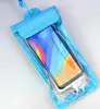 Bolsa protectora para teléfono para rafting al aire libre en parque acuático, transparente, colgante para el cuello, compatible con pantalla táctil, bolsa impermeable con airbag