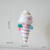 Cruzamento de Fronteiras Novo Produto Colorido Doce de Espuma Pirulito Árvore de Natal Decoração Fofo Pelúcia Tecido Enfeite Pendurado Infantil