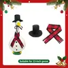 Fantasia de Ganso para Varanda Transfronteiriça Roupa de Ganso de Natal Chapéu de Boneco de Neve Cachecol Fantasia de Ganso de Gramado Adequado para Estátuas de 23 Polegadas