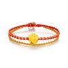 Shuibei Ouro Puro 999 Coisas Boas Pulseira de Lótus Ouro Duro 3D Pulseira de Lótus Elegante e Tranquila Tecida à Mão