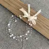 Accesorios para Fotografía de Bebé Flor para la Cabeza de Fotografía de Luna Llena de Bebé Joyería Cuentas Conectadas para Fotos de Bebé Tocado de Perlas para Niños