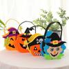 Bolsa de Calabaza de Fieltro de Tela No Tejida Colorida Cesta de Dulces Decoración Kit de Materiales para Bolsas de Fieltro Bolsa de Regalo Hecha a Mano