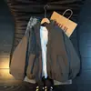 Chaqueta Bomber Morada Dopamina para Hombre, Silueta Corta para Primavera y Otoño, Chaqueta de Béisbol Elegante de Gama Alta con Cuello Alto