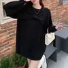 Vestido suéter midi casual de punto sexy con lazo para otoño e invierno de Dongdaemun, Corea, para Navidad y Año Nuevo
