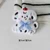 Muñeco Colgante de Perro Manchado de Peluche de Dibujos Animados Lindo Cachorro Figura Broche para Bolsos de Niñas Colgante Decoración DIY