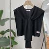Chal de Punto Rayado para Mujer 2026 Nuevo Estilo de Alta Gama Versátil a la Moda Protector de Hombro y Cuello para Primavera y Otoño Chal Pequeño de Moda