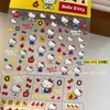 Sanrio Decoración para Uñas Caricatura Hello Kitty Relieve Tridimensional Pegatinas para Uñas con Lazo
