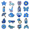 Suministro Especial para Accesorios Crocs Serie Azul Transfronterizos Flores Oceánicas de Dibujos Animados Zapatos de Patinar Flores Hebillas Desmontables para Zapatos DIY
