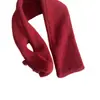Cachecol de Lã Vermelho Infantil para Ano Novo e Natal, Aquecedor de Pescoço Cruzado à Prova de Vento Quente para Outono e Inverno, Desenho Animado Fofo para Meninos e Meninas