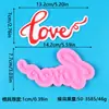 Molde de Silicona para Goteo de Gel Cristal DIY Forma de Corazón Decoración de Pastel Flip Amor Caramelo de Chocolate Paleta Molde de Silicona
