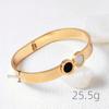Pulsera de Acero de Titanio de Trébol de Cuatro Hojas para Mujer, Acero Inoxidable, Color Dorado, Números Romanos, Lujo Ligero Europeo y Americano, No se Desvanece, Venta al por Mayor Directa del Fabricante
