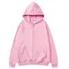 Sudadera con capucha y cremallera, cárdigan y sudadera unisex para exportación a Europa y EE. UU., color liso, otoño/invierno, forro polar, corte holgado