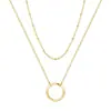 Collar Colgante de Moneda Europea y Americana de Amazon Cadena de Moda Abierta en Capas Tendencia Joyería de Cadena Regalo para Mujeres