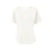 Atacado de Roupas Femininas Transfronteiriças Estilo Europeu e Americano Cor Sólida Manga Curta Camiseta Feminina Verão Novo Solto Versátil Casual Top