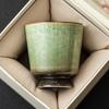 Forno Cerâmica Caneca de Chá Céu Estrelado Verde Pé Alto Copo de Cera Vintage Pessoal Caneca do Mestre Caneca para Degustação de Chá em Casa Xícaras de Chá