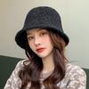 Chapéu Feminino Outono e Inverno Quente Chapéu de Pescador Compras All-match Chapéu de Pelúcia Estilo Coreano Juventude Trendy Face-cobrindo Lã de Cordeiro Chapéu de Balde
