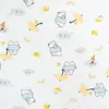 Capa para bolsa de roupas de algodão estampado, malha de algodão classe A para bebês, 300 peças, estampado, dupla face