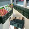Pantalla Pequeña Soporte de Exhibición Plegable Cesta para Frutería Cortina de Viento Gabinete Estante de Frutas Puesto Falso Metabo