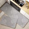 Tapete de Cozinha Absorvente de Água e Óleo de Lama Diatomácea Nórdica Tapete de Chão Antiderrapante de Banheiro Leve de Luxo Tapete de Porta de Secagem Rápida para Banheiro para Cabelo