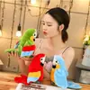 Juguete de Peluche de Loro Simulado Que Puede Hablar y Mover las Alas, Muñeca Eléctrica Parlante, Regalo para Niños, Juguete Lindo