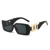 Nuevas Gafas de Sol Cuadradas Transfronterizas, Estilo Europeo y Americano, Diseño de Letras de Patilla Ancha, Gafas de Sol de Moda para Celebridades de Internet, Versátiles