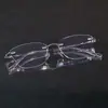 7102 Gafas sin Marco 829 para Mujer Estilo Ojo de Gato Titanio Puro Borde Cortado con Patillas Espirales, Estilo Casual, Populares en Xiaohongshu, Titanio Puro Ultraligero