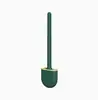 Cepillo de Inodoro de Mango Largo para Colgar en la Pared, Cepillo Limpiador de Silicona, Duradero, Fácil de Limpiar, Adecuado para Baño, Limpieza de Inodoros