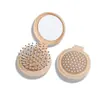 Peine Plegable Compacto Transfronterizo Fabricante Peine de Espejo Colorido Peine de Concha Perlada Electrochapada Peine de Bolsa de Aire Peine de Peluquería Portátil