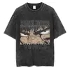 Camiseta masculina hip hop streetwear lavada preta 2024 vintage japa