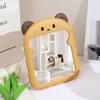 Espejo de maquillaje con diseño de oso de dibujos animados, estilo Ins, para pared, para escritorio infantil, para estudiantes y dormitorios.
