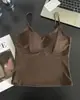 Nova Camisola de Tencel Lyocell Primavera/Verão com Bojo, Decote V Slim Fit, Lindo Design nas Costas, Camisola Base