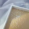 Joyería para Uñas Artísticas de Perlas de Vidrio Semicirculares Blanco de Alto Brillo Perlas de Sirena Cristales Planos Fondo Perla Tamaño Mixto Diamante para Uñas