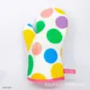 Luvas para Micro-ondas Estampadas de Bolinhas, Luvas de Isolamento de Algodão Mace, Luvas de Assar com Entretela de Lado Único com Padrões Personalizáveis