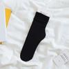 Calcetines de hielo para mujer, de longitud media, finos, de verano, blancos, rojos, de Internet, para primavera y otoño, de color liso.