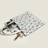 Bolsa Tote Acolchoada Patchwork Geométrico Tendência Nova Primavera/Verão 2026 Versátil Grande Capacidade Bolsa de Mão Floral Bolsa de Ombro para Compras