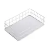Cesta de Almacenamiento de Malla de Hierro Nórdico al por Mayor del Fabricante Estante de Almacenamiento para Cosméticos Cesta de Almacenamiento de Escritorio para Snacks y Artículos Varios