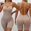Faja Moldeadora de una Pieza con Espalda Abierta, Levanta Glúteos, Moldea el Cuerpo, Ajustada, Moldea la Cintura, Tallas Grandes, Corsé con Abertura en la Entrepierna, Prenda Moldeadora de una Pieza para el Cuerpo