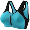 Sujetador deportivo con cremallera frontal para mujer, para correr, a prueba de golpes, sin aro de acero, para fitness, yoga, deportes, belleza, ropa interior trasera
