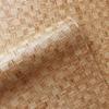 Papel de Parede Autoadesivo com Padrão de Esteira de Bambu Estilo Chinês em Estoque Estilo Retrô para Casas de Chá, Restaurantes, Hotéis, Escritórios, Papel de Parede de PVC com Trama de Bambu Simulada