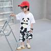 Conjunto de Pantalones Largos de Verano para Niños 2026 Nuevo Estilo Ropa de Manga Corta para Niños Moda de Bebé Atuendo de Verano para Niños