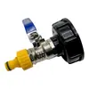 Conector para Accesorios de Barril IBC, Pezón de Válvula de Latón Electrochapado con Doble Rosca Exterior, Grifo de 1/2 Pulgada 3/4 1 Pulgada