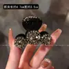 Presilha de Cabelo Meio Laço de Strass Tendência High-End Celebridade da Internet para Mulheres 2025 Nova Presilha Lateral Versátil Presilha de Tubarão Acessório de Cabelo