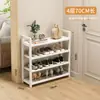 Zapatero de Múltiples Niveles para el Hogar Estilo Angosto para Almacenamiento de Zapatos en la Entrada Ahorrador de Espacio en el Pasillo Huella Pequeña Armario Pequeño Simple para Zapatos