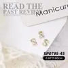 Joyería de Arte para Uñas de 26 Letras Aleación de Oro y Plata Diamante 3D para Arte de Uñas Accesorios de Decoración para Uñas DIY