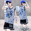 Roupa Infantil Roupa de Basquete para Meninos Conjunto de Secagem Rápida Colete Infantil Sem Mangas Roupa de Verão Camiseta Esportiva de Verão para Meninos