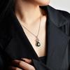 Novo Pingente Quadrado de Diamante com Gema Esmeralda em Prata Esterlina S925 Kaicheng Colar de Zircônia Colorida Tesouro Vintage Europeu e Americano para Mulheres