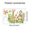 Nuevos MG-E024 dibujos animados jungla jirafa mono dormitorio sala de estar porche fondo pegatinas de pared decorativas al por mayor