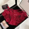 Humor Yanran~Nova Lingerie Sexy de Renda para Mulheres, Estilo Puro Prazer com Tiras Vazadas, Calcinhas Femininas de Cintura Baixa e que Cobrem o Quadril
