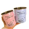 Perro de Línea Dibujo Animado Dopamina Pareja Escalera Taza para Enjuague Bucal High-Value Acero Inoxidable Simple Taza para Lavar